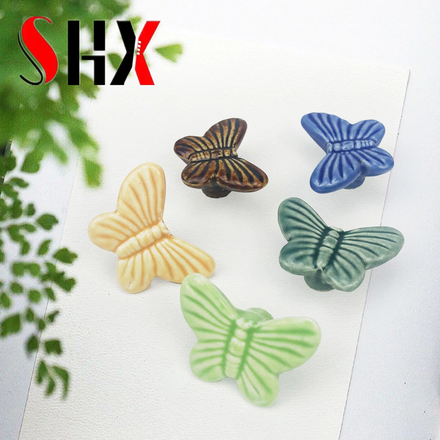 Furniture Hardware Paint - Fine Lovely Butterfly Ceramic Handles Furniture