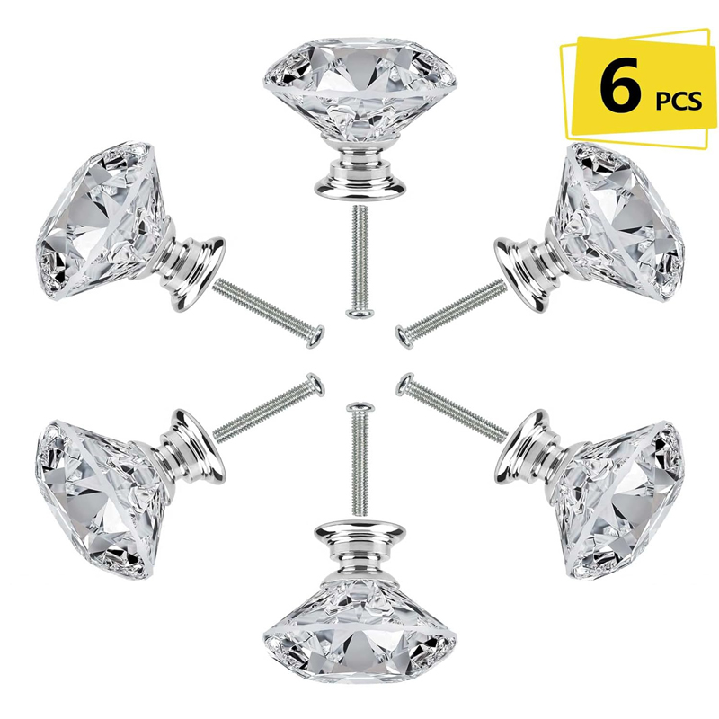 Furniture Hardware Screws - 6Pcs Cabinet Knob with Screws 30mm