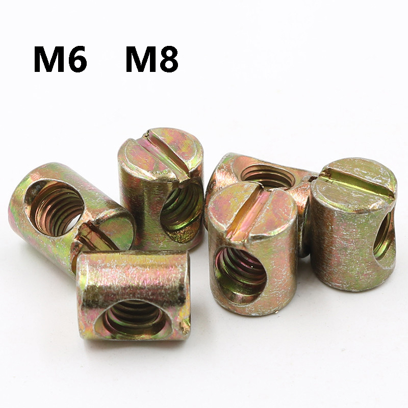 Color Zinc Plated Carbon Steel - Furniture Hardware Barrel Nut ulasan dan harga
