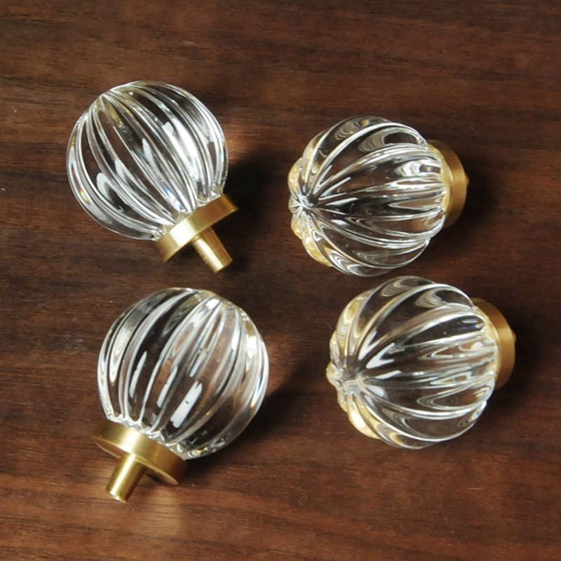 LLCS-Glass Brass Knobs Vintage - Furniture Hardware Paint ulasan dan harga