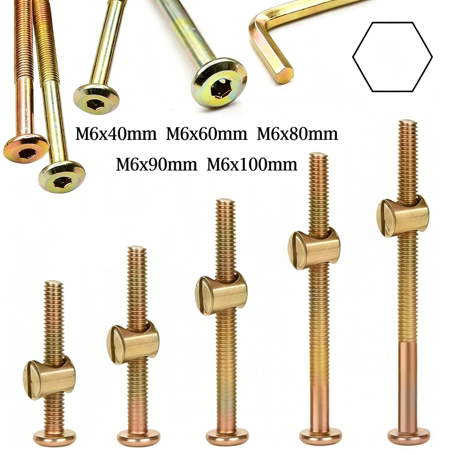 10/20Pcs M6 Hex Socket Head Ca - Furniture Hardware Barrel Nut ulasan dan harga
