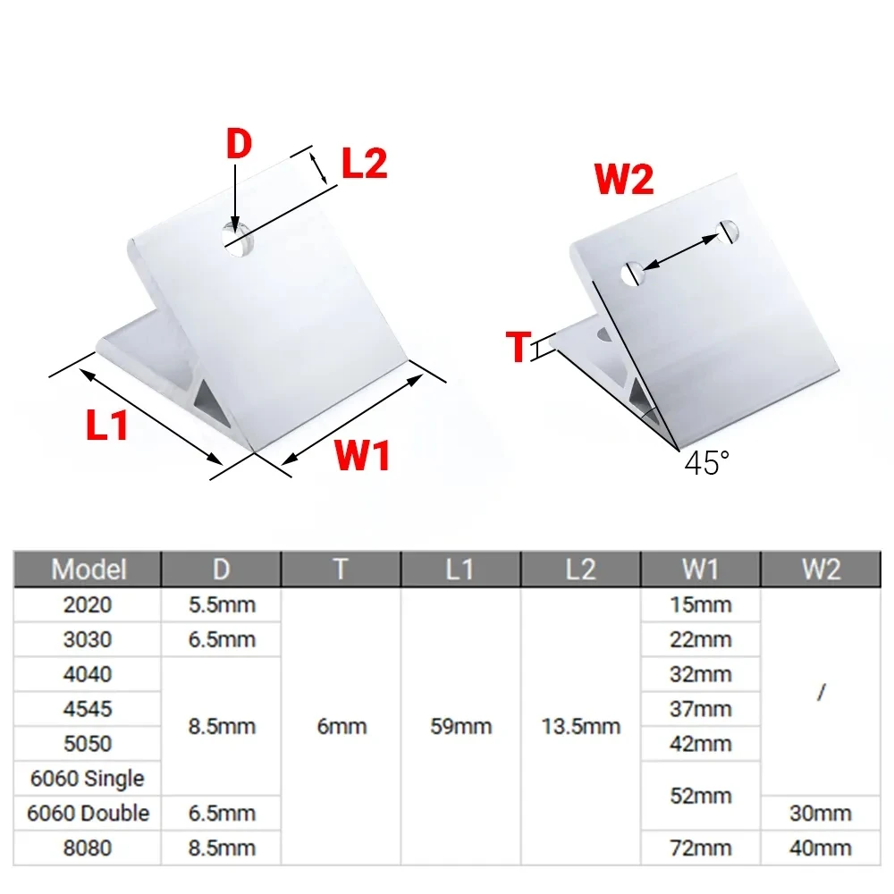 4Pcs 45 Degree Angle Corner Br - Joint Connector Bracket ulasan dan harga