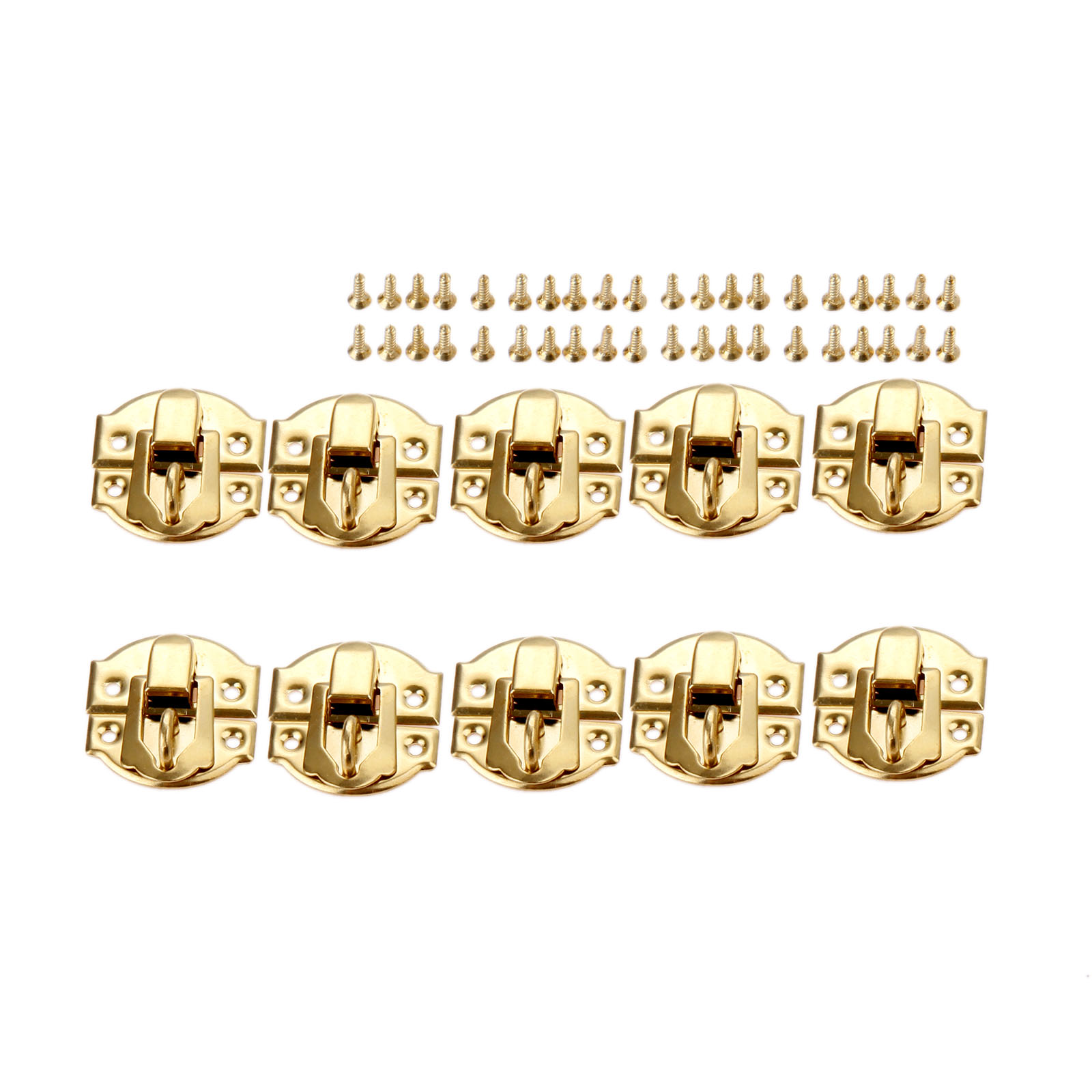 10pcs Golden Box Latch Clasps  - Furniture Hardware Screws ulasan dan harga