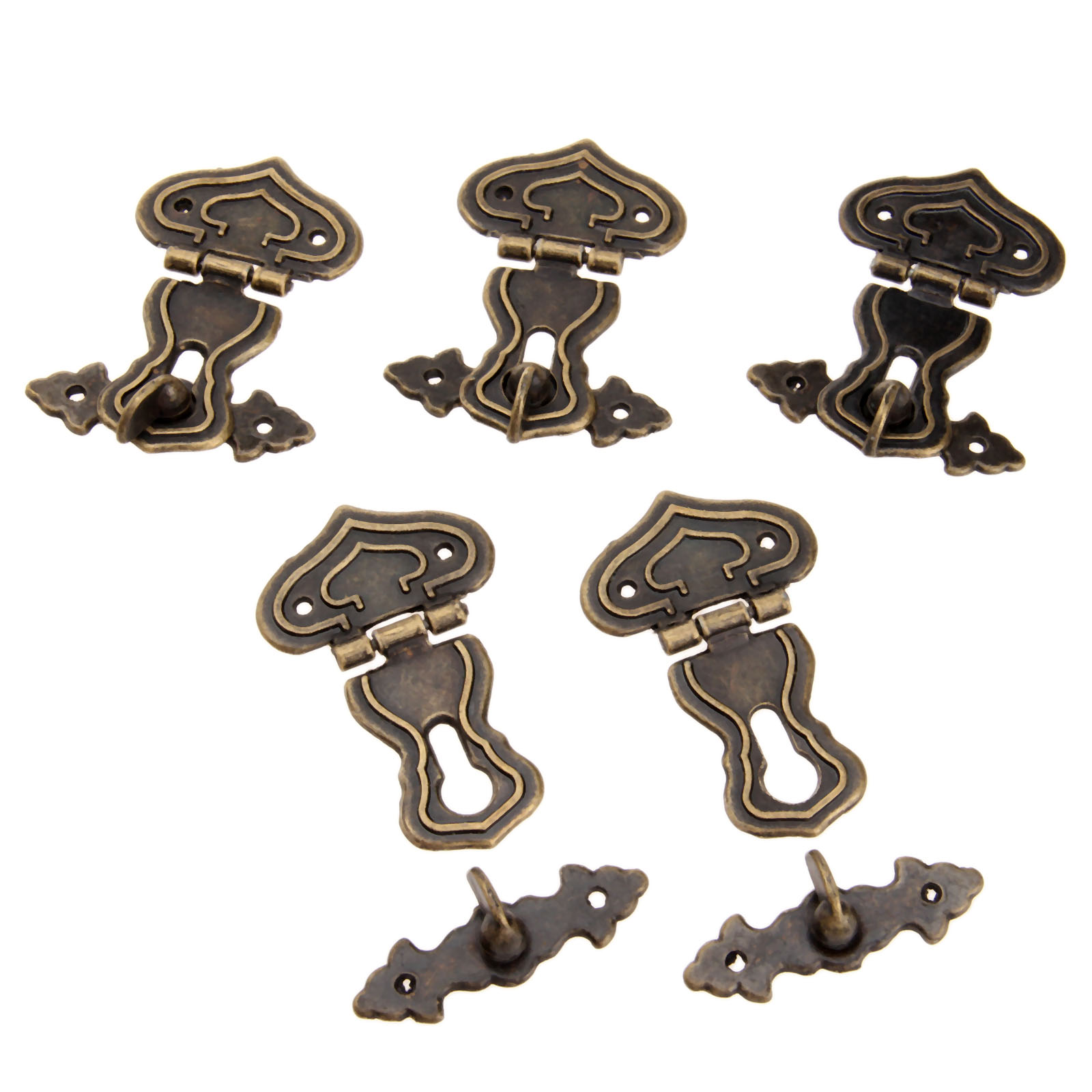 5Pcs 63x47mm Antique Metal Loc - Furniture Hardware Screws ulasan dan harga
