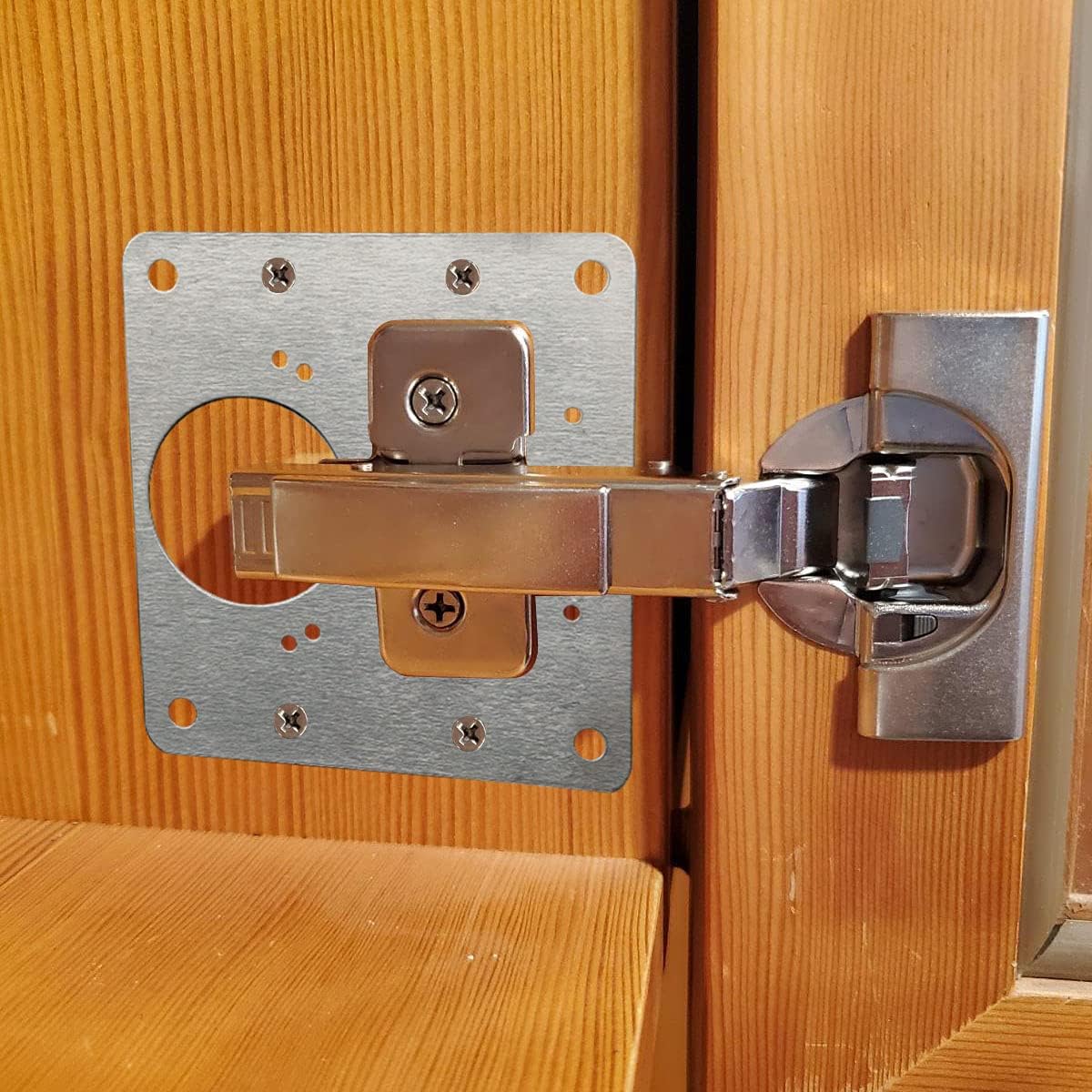 Cabinet Door Hinge Repair Plat - Furniture Hardware Screws ulasan dan harga