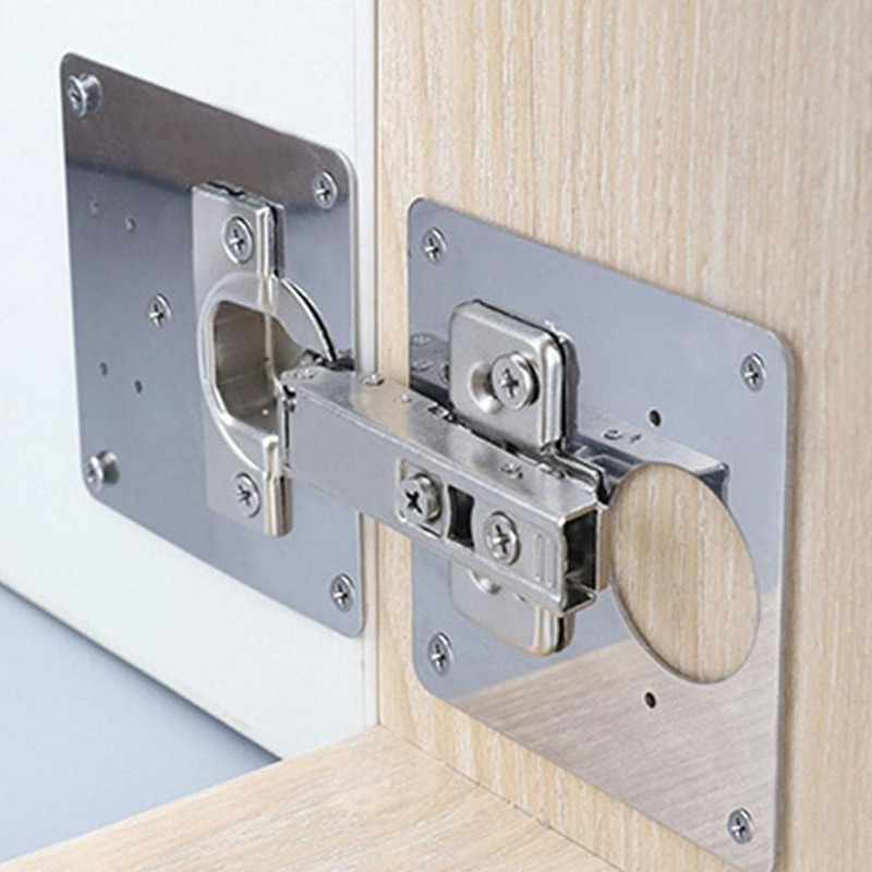 Cabinet Door Hinge Repair Plat - Furniture Hardware Screws ulasan dan harga