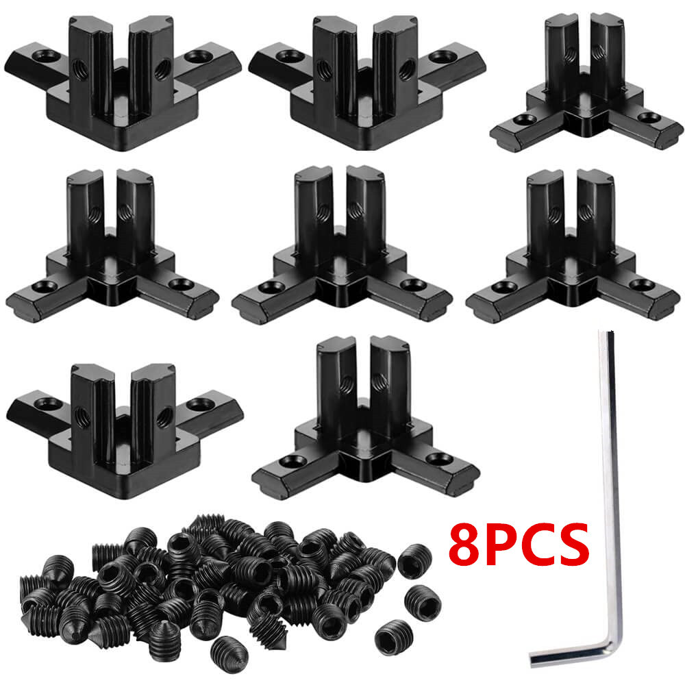 8Pcs Aluminum Profile 90 Degre - Joint Connector Bracket ulasan dan harga