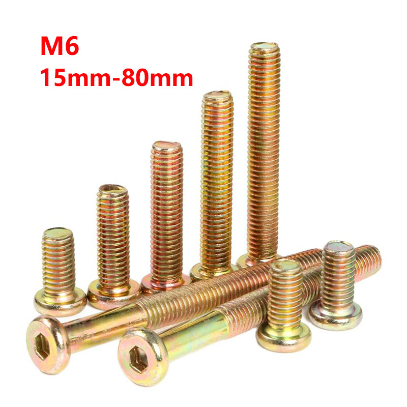 M6 Zinc Plated Hex Drive Allen - Furniture Hardware Barrel Nut ulasan dan harga