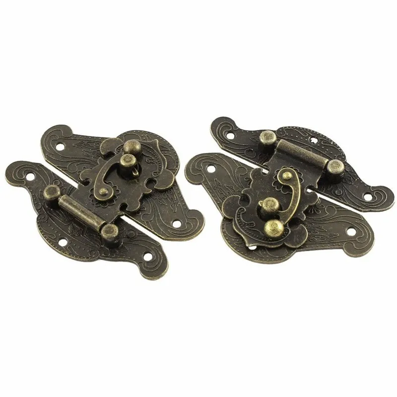 5-20pcs Vintage Metal Hasp Lat - Furniture Hardware Screws ulasan dan harga