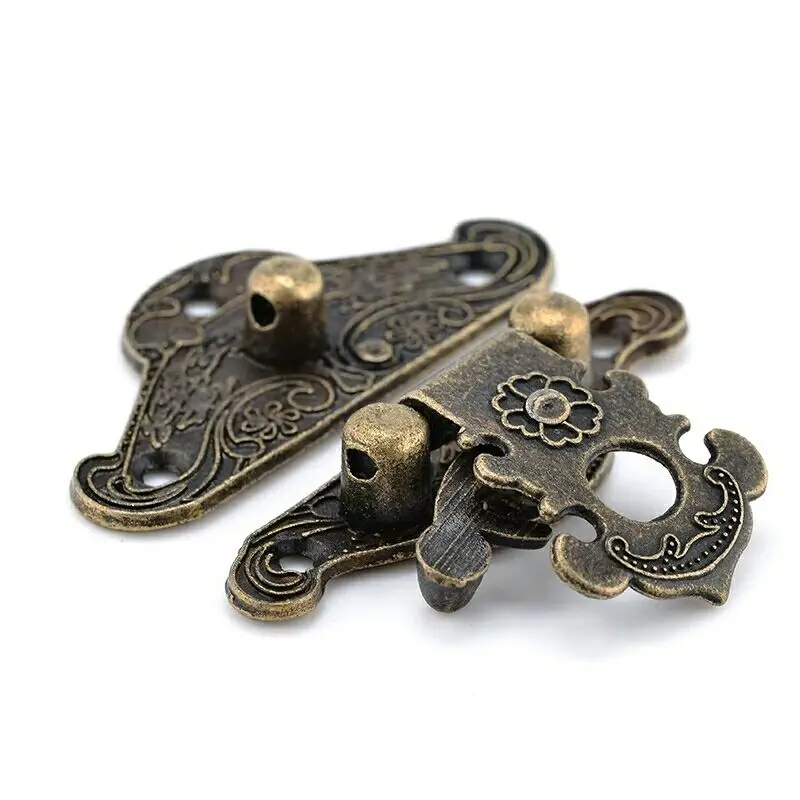 5-20pcs Vintage Metal Hasp Lat - Furniture Hardware Screws ulasan dan harga