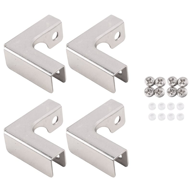 ABUI-4Pcs L Type Glass Fixing  - Furniture Hardware Paint ulasan dan harga