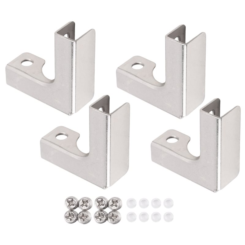 ABUI-4Pcs L Type Glass Fixing  - Furniture Hardware Paint ulasan dan harga
