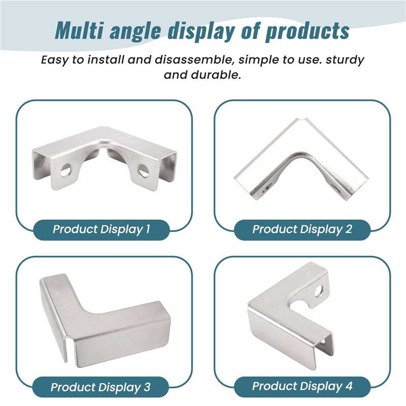 ABUI-4Pcs L Type Glass Fixing  - Furniture Hardware Paint ulasan dan harga