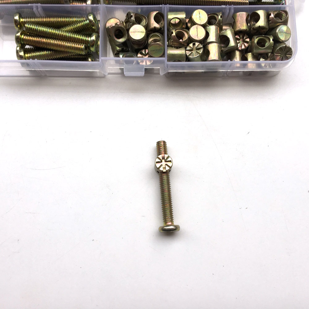 100Pcs M6 Barrel Dowel Nut Zin - Furniture Hardware Barrel Nut ulasan dan harga