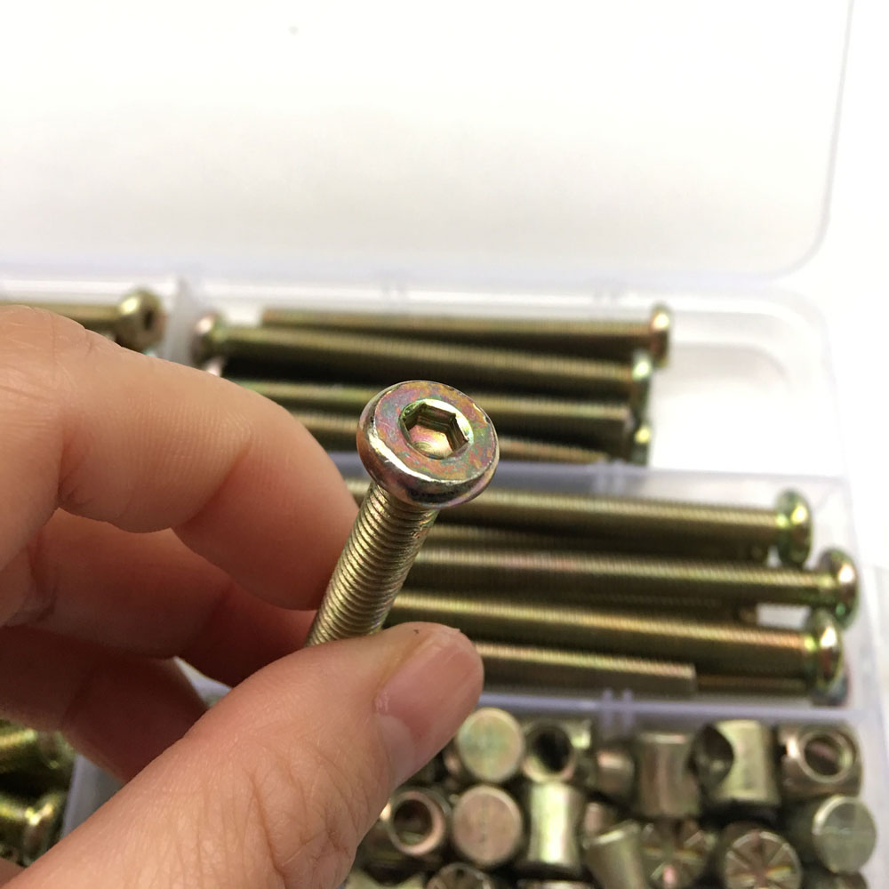 100Pcs M6 Barrel Dowel Nut Zin - Furniture Hardware Barrel Nut ulasan dan harga