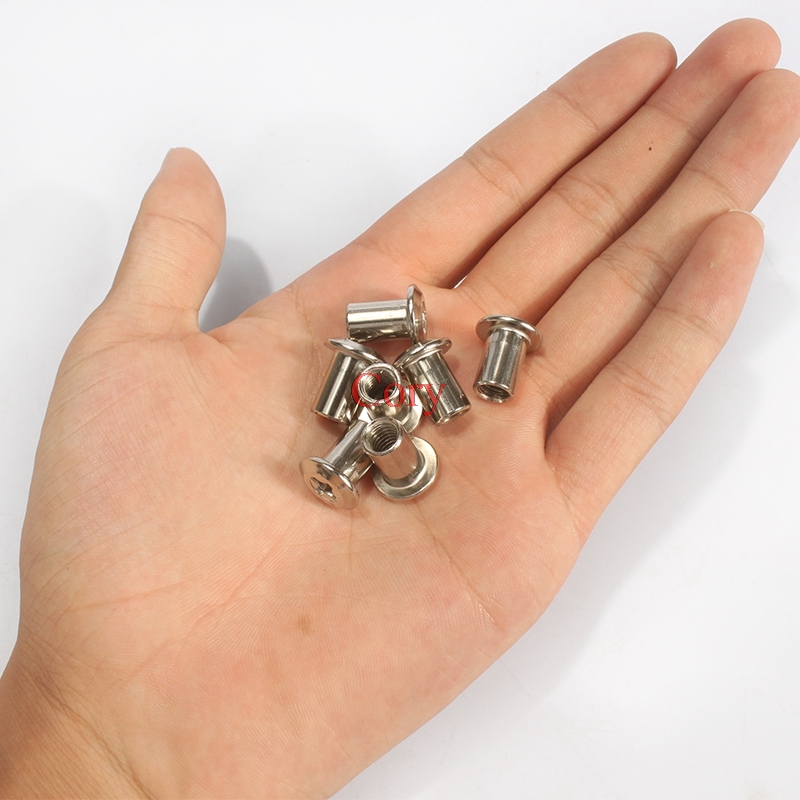 10pcs 6mm Barrel Nut Flat Head - Furniture Hardware Barrel Nut ulasan dan harga