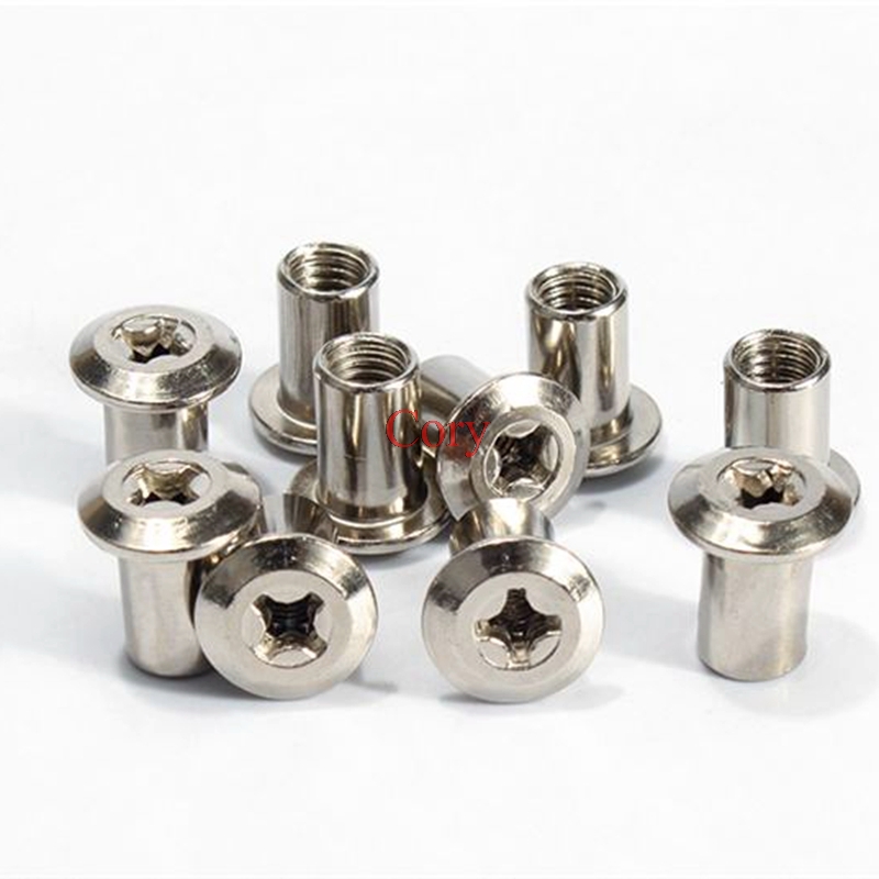 10pcs 6mm Barrel Nut Flat Head - Furniture Hardware Barrel Nut ulasan dan harga