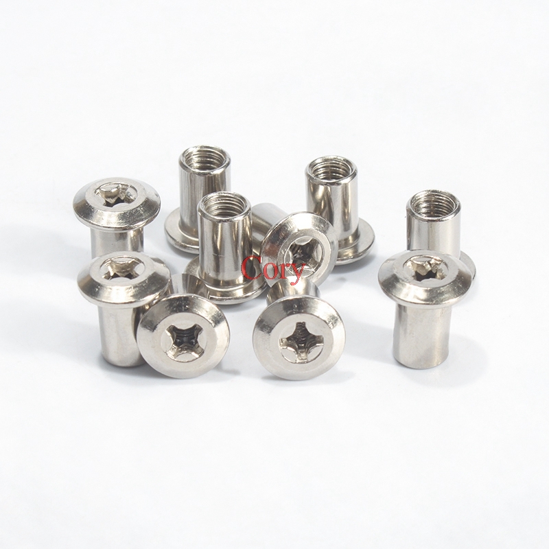 10pcs 6mm Barrel Nut Flat Head - Furniture Hardware Barrel Nut ulasan dan harga